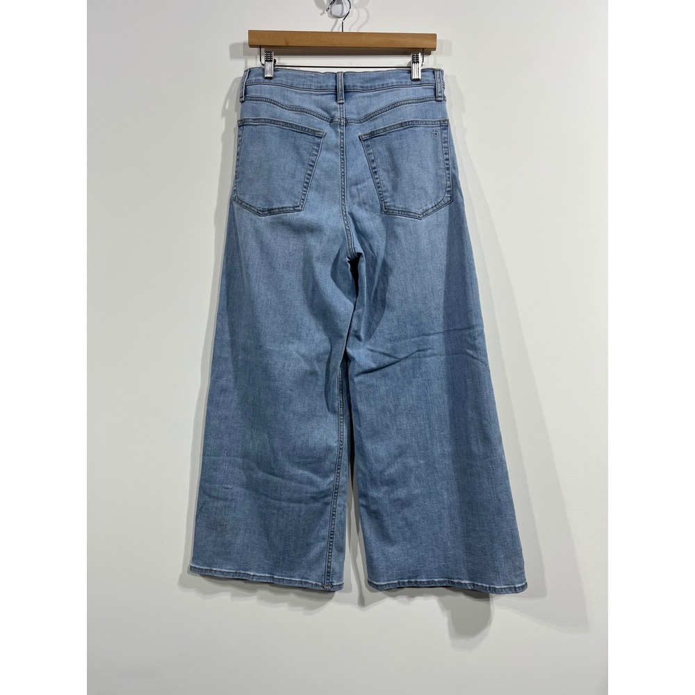 Rag & Bone Serena High-Rise Crop Wide Leg Jeans Light Wash Blue Denim Womens 29 - Picture 3 of 13